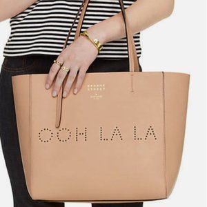 Kate Spade Broome Street 'Ooh La La' Hallie Leather Tote, Natural